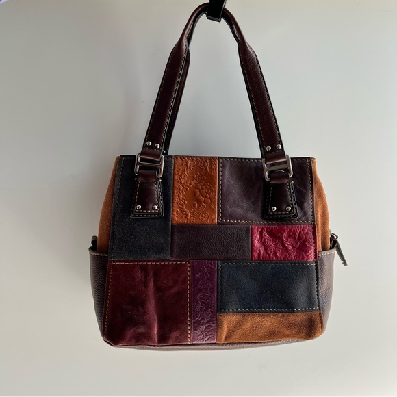 Fossil Patchwork Leather Tote Bag - Multicolor - Picture 3 of 13